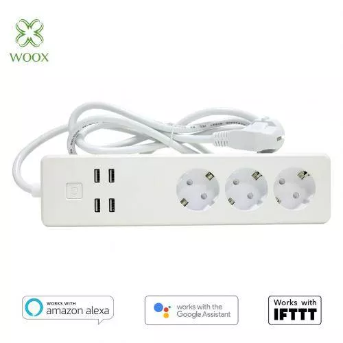 Prelungitoare electrice - Prelungitor smart Woox R4028 3 prize + 4x USB 1.8m – IoElectronice.ro