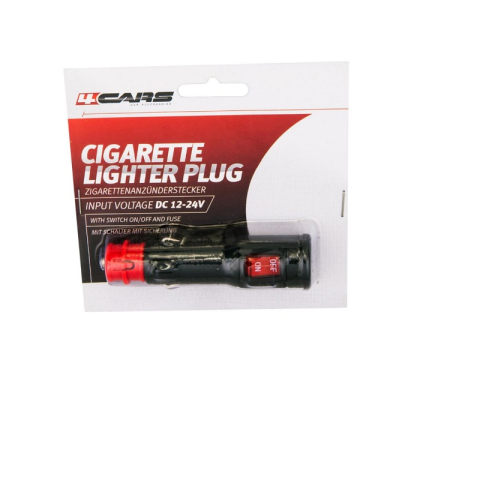 Priza bricheta 12-24V cu întrerupător și siguranță F 8A 5x20mm 4CARS neagră pentru auto [1]