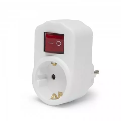 Triplu stechere - Priza cu întrerupător 16A 3500W Delight, protecție copii, standard CEE 7/7 și 4, 250V, 50Hz