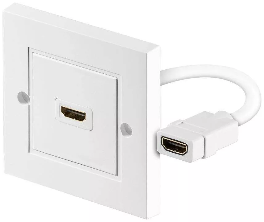 Adaptoare HDMI - Priza de perete HDMI mama-mama alb ecranat Goobay – IoElectronice.ro