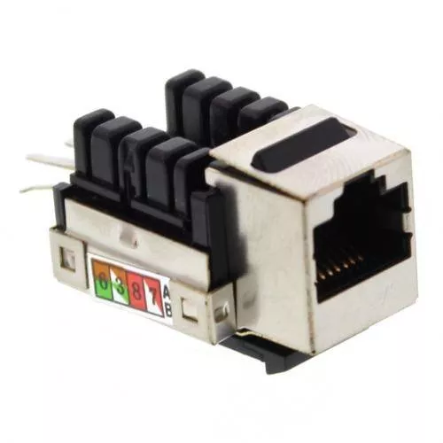 Priza keystone Cat 5e 8P8C ecranat Well RJ45 pentru conexiuni Internet, garanție 24 luni persoane fizice [1]