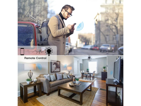 Priza Smart WiFi 10A Woox R4054 alb montare în doză perete, putere 2500W, control de la distanță [3]