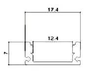 Profil aluminiu 2m pentru Banda LED 17.4mm x 7mm cu difuzor alb mat și accesorii prindere/capace V-TAC – IoElectronice.ro [2]