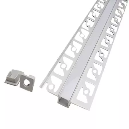 Profile aluminiu banda LED - Profil aluminiu bandă LED pentru rigips 2m mat V-TAC – IoElectronice.ro