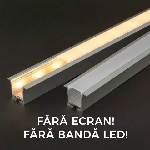 Profile aluminiu banda LED - Profil aluminiu pentru benzi LED 35x28mm 1m PHENOM – IoElectronice.ro