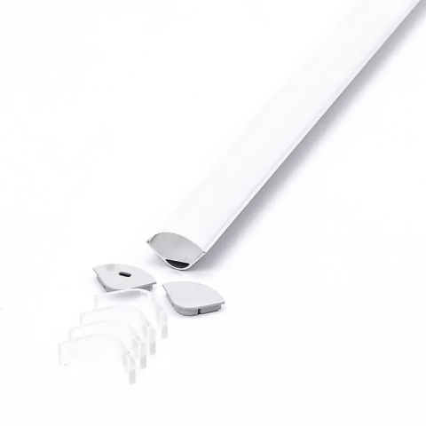 Profile aluminiu banda LED - Profil aluminiu unghi 90 grade 2m argintiu-mat V-TAC SKU-3363 – IoElectronice.ro