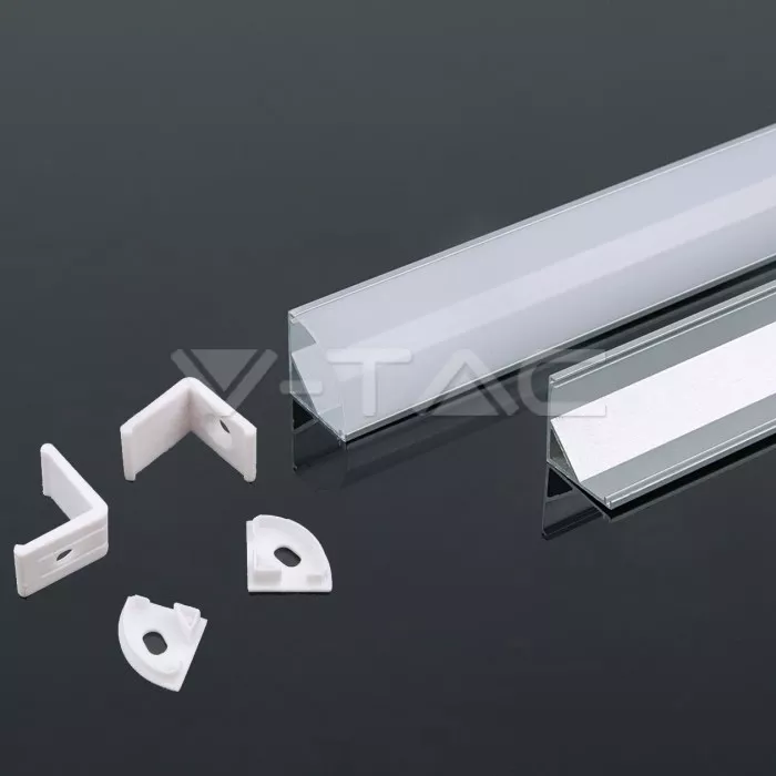 Profil aluminiu rotunjit pentru bandă LED 2m 15.8mm x 15.8mm V-TAC – IoElectronice.ro [1]