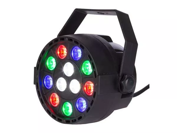 Iluminat festiv - Proiector jocuri de lumini mini LED 9x 1W RGB +3x 1W alb Velleman – IoElectronice.ro