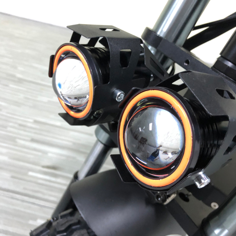 Proiector LED Off-Road cu Lupa, Angel Eye Alb și Devil Eye Roșu, 12V, pentru ATV, SSV, UTV [3]