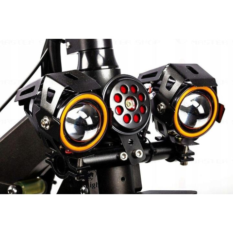 Proiector LED Off-Road cu Lupa, Angel Eye Alb și Devil Eye Roșu, 12V, pentru ATV, SSV, UTV [8]