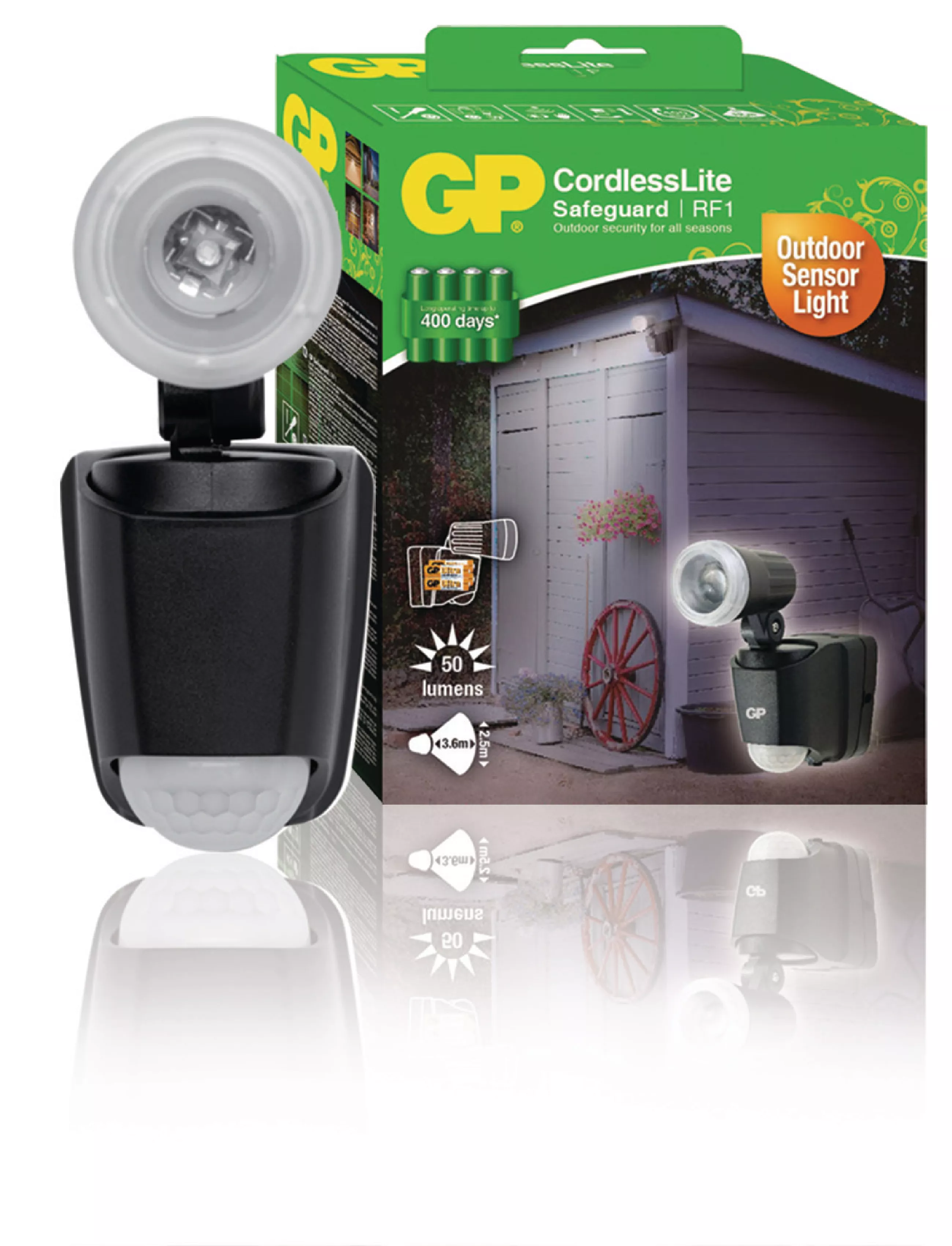 Proiector LED Safeguard 2.1 cu baterie și senzor mișcare 1x LED GP – IoElectronice.ro [4]