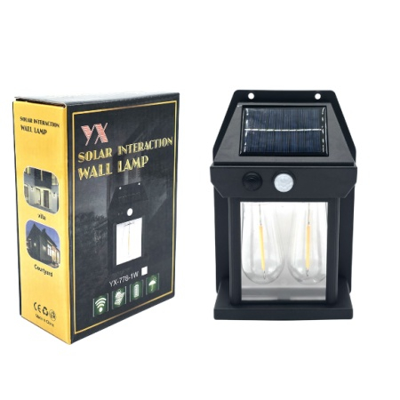 Proiectoare - Proiector solar YX-778-2 cu doua becuri si senzor de miscare
