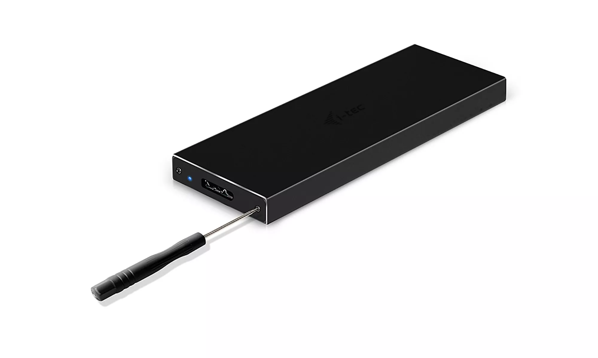 Rack extern M.2 B-Key SATA SSD NGFF compatibil 2230 2242 2260 2280 USB 3.0 carcasa aluminiu negru i-tec – IoElectronice.ro [1]