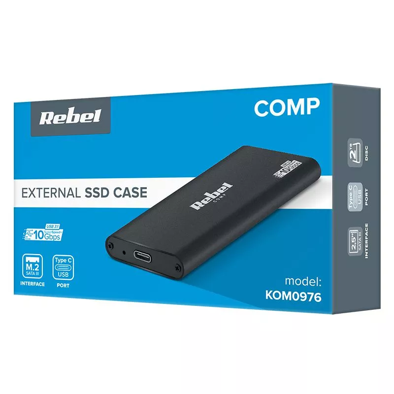 Rack HDD aluminiu SSD M2 USB Type C 3.0 REBEL 24 luni garanție [2]