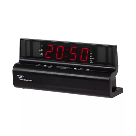 Radiouri MP3 MP4 - Radio AM/FM cu alarmă Azusa, sistem stereo, alimentare rețea și baterii, frecvențe 530-1600 kHz / 88-108 MHz