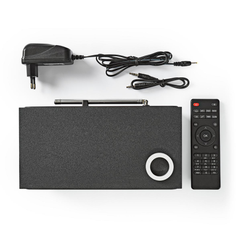 Radio Internet Bluetooth Nedis 18W, Ecran color, Telecomandă, Wi-Fi, FM, Sunet premium, Design elegant negru [1]