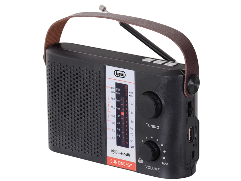 Audio-video - Radio portabil AM/FM/SW Bluetooth USB panou solar micro SD negru Trevi RA 7F25 BT - IoElectronice.ro