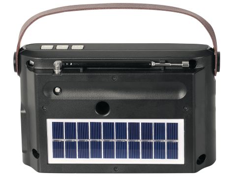 Radio portabil AM/FM/SW Trevi cu Bluetooth, USB, solar, micro SD, negru, lungime 20 cm [1]