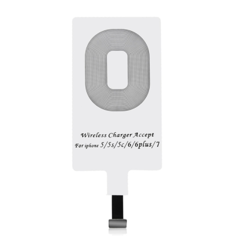Telefoane-tablete - Receptor wireless Qi pentru iPhone Apple – Încărcare rapidă și sigură cu adaptor Lightning Choetech WP-IP-301WH