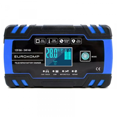 Incarcatoare acumulatori - Redresor automat cu microprocesor 12V/8A - 24V/4A EUROKOMP E6148, siguranță și performanță pentru baterii auto, motociclete și barci