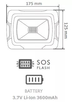 Reflector portabil 10W IP44 4000K 700lm cu funcție S.O.S + USB cip SAMSUNG V-TAC – IoElectronice.ro [3]