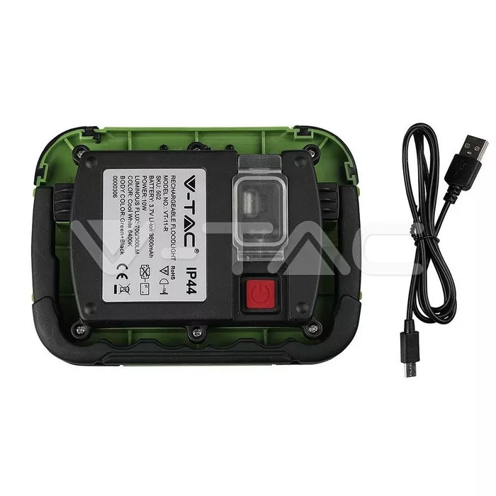 Reflector portabil 10W IP44 4000K 700lm cu funcție S.O.S + USB cip SAMSUNG V-TAC – IoElectronice.ro [1]