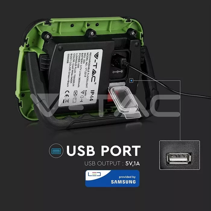 Reflector portabil 20W IP44 4000K 1400lm cip SAMSUNG V-TAC – IoElectronice.ro [6]