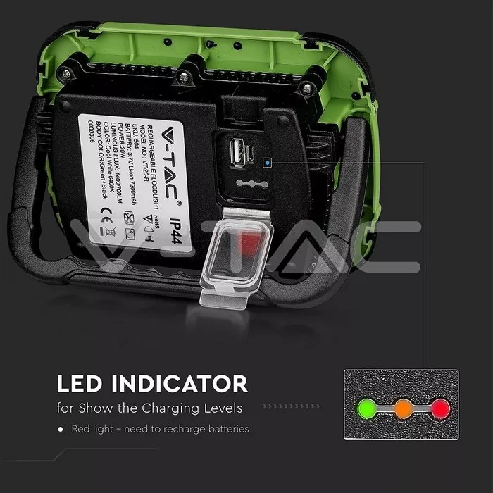 Reflector portabil 20W IP44 4000K 1400lm cip SAMSUNG V-TAC – IoElectronice.ro [7]