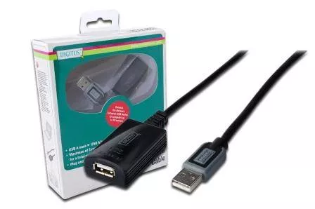 Cabluri USB - Repeater USB 2.0 A soclu - USB A mufă 10m DIGITUS DA-73100-1 – IoElectronice.ro