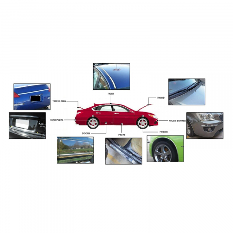 Folie crom auto pentru colantare bandouri și ornamente – 150x5cm, autocolant premium pentru interior și exterior [5]