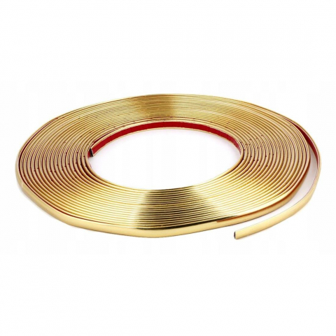 Rola Ornament Autoadeziv Crom GOLD, 4mm x 15m – Decorare Auto și Accesorii Elegante [3]
