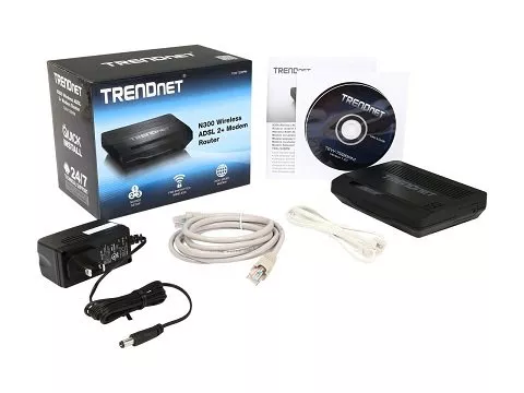 Router Wireless N300 ADSL2+ cu Modem Trendnet, Acoperire Large, Configurare Simplă și Securitate Avansată [2]