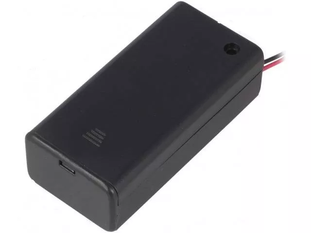 Suporti baterii-acumulatori - SBH-9VA Suport baterie 9V 6F22 6LR61 x1buc cu terminal cablu 150mm Fără întrerupător COMF – IoElectronice.ro