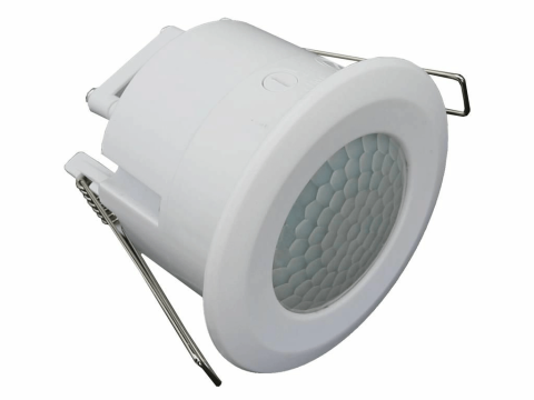 Timere-senzori - Senzor de mișcare infraroșu pe tavan Well SENS-PIR-C02-WL alb, detecție mișcare, montare pe plafon