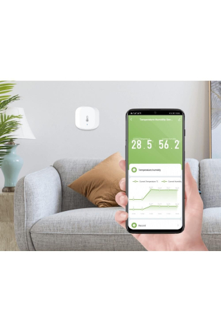 Senzor umiditate și temperatură Zigbee 3.0 Woox R7048 alb, monitorizare ambientală, conectivitate smart home [1]