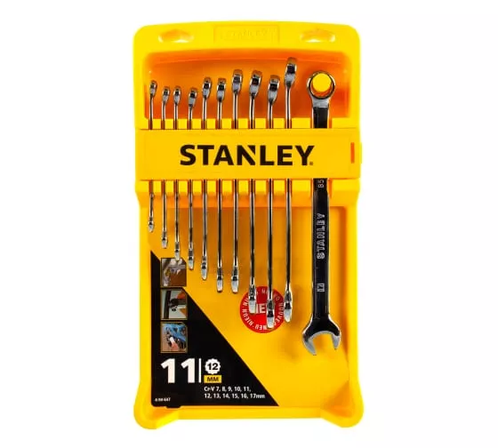 Surubelnite - Set 11 chei combinate 4-94-647 Stanley finisaj cromat – IoElectronice.ro