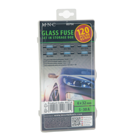 Set 120 siguranțe rapide de sticlă 6x32mm 5 10 15 20 25 30A în cutie de depozitare M`N`C 05714 – IoElectronice.ro [1]
