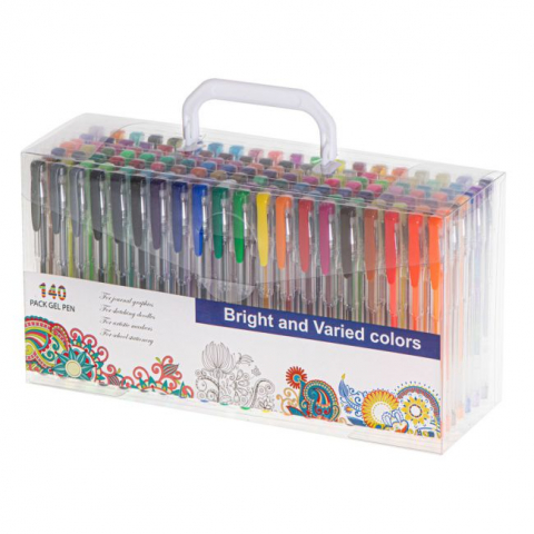 Birotica si Papetarie - Set 140 Pixuri Gel cu Sclipici, Culori Vii și Creative – Cadou Perfect pentru Pasionați de Artă
