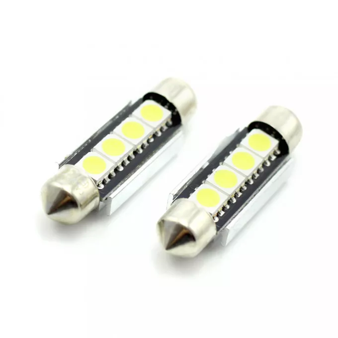 Becuri auto - Set 2 becuri LED 12V 3W 72lm SOFIT 39mm CANBUS plafoniera CARGUARD – IoElectronice.ro