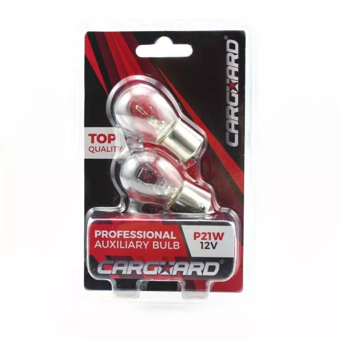 Set 2 becuri P21W incandescent Carguard 21W 12V alb cald 2700K pentru auto [1]