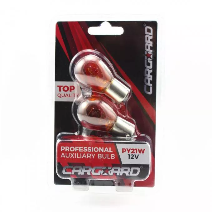 Set 2 becuri PY21W incandescent Carguard 21W 12V lumina portocalie 2200K pentru auto [1]