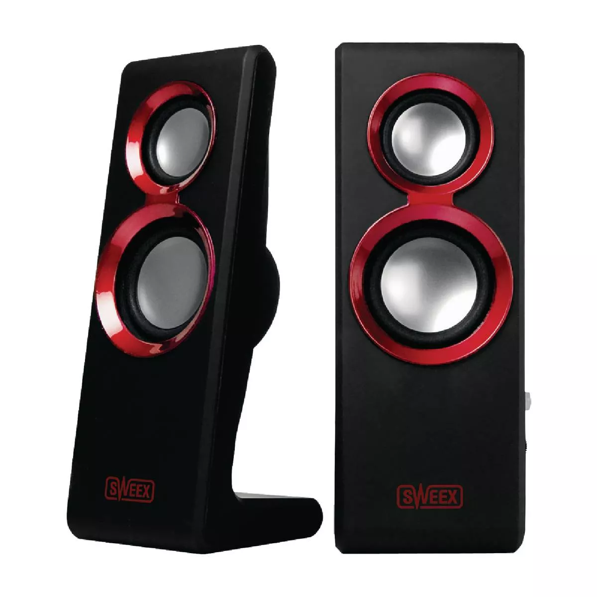 Boxe si difuzoare - Difuzoare USB Sweex 2x20W Roșu – Sunet Clar și Control Dinamic de la Distanță