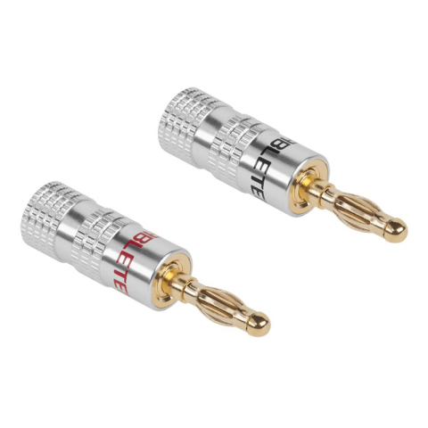 Mufe banana - Set 2 mufe Banana din metal 4mm tata HQ Cabletech