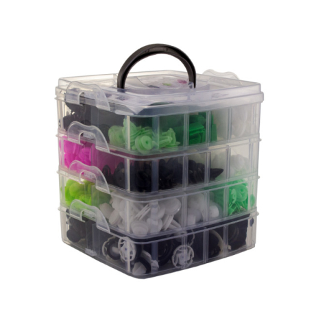 Set cleme din plastic 470 buc + 5 unelte Carguard SCA003, diverse dimensiuni, utilizare pentru prindere și organizare. [2]