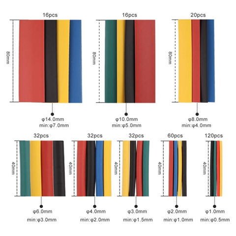 Set 678in1 conectori și tuburi termocontractabile EUROKOMP E6087, diverse dimensiuni, compatibilitate universală [1]