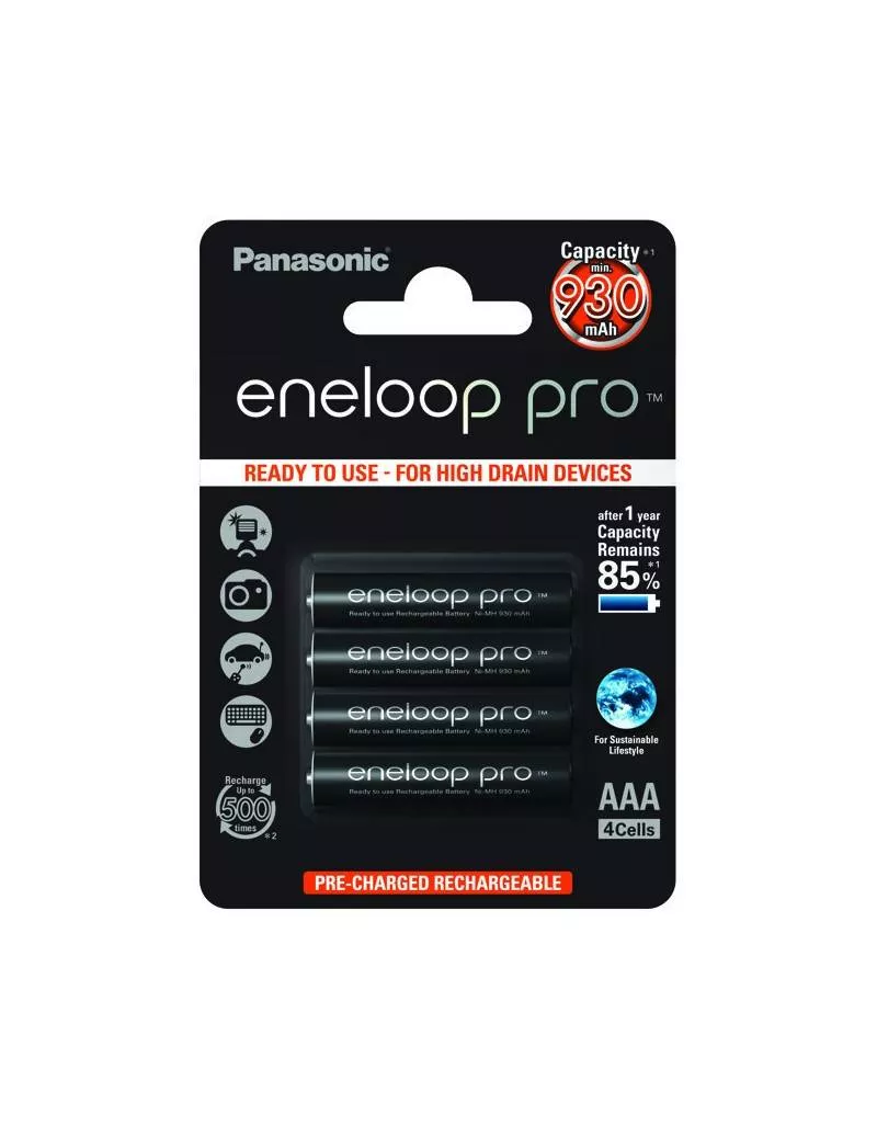 Acumulator - Set acumulatori AAA NIMH 930mAh R3 Eneloop Panasonic 4buc – IoElectronice.ro