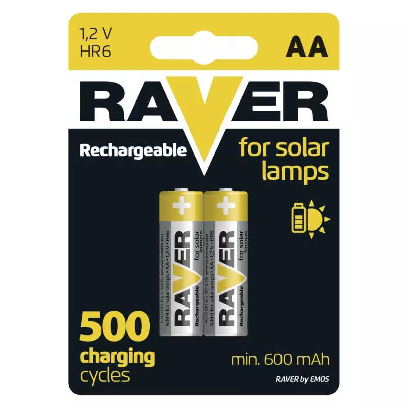 Electrice - Set acumulatori Ni-MH AA R6 1.2V 600mAh Emos pentru lămpi solare