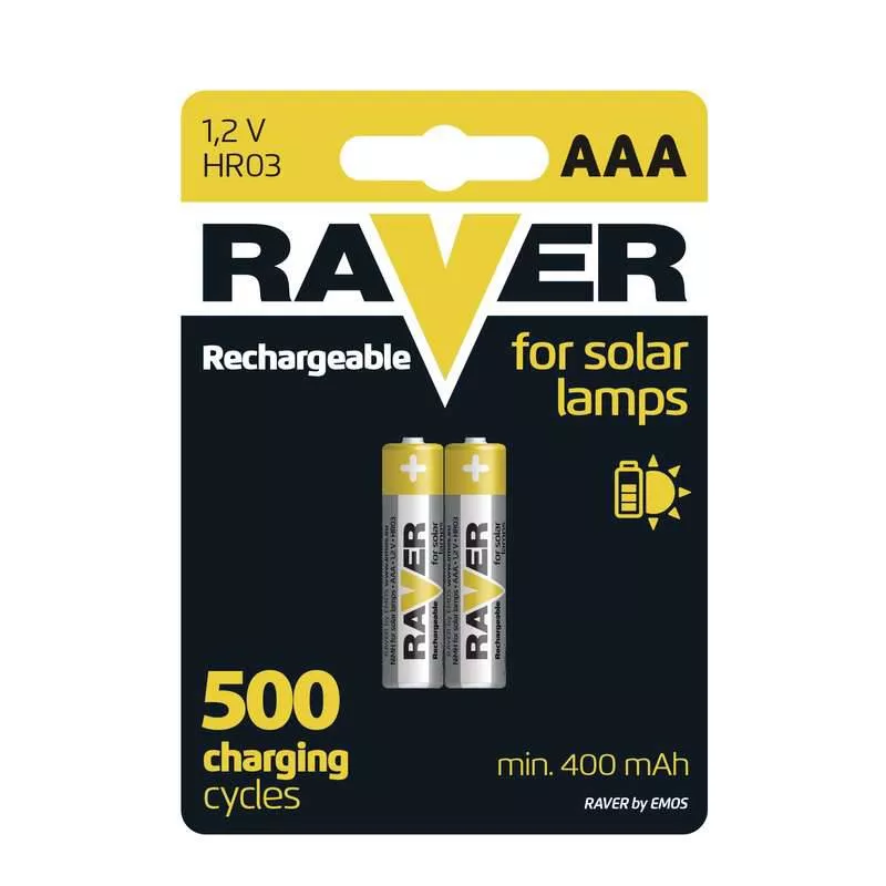 Acumulator - Set 2 Acumulatori Ni-MH RAVER AAA R03 1.2V 400mA pentru Lampi Solare - Performanță și Durabilitate