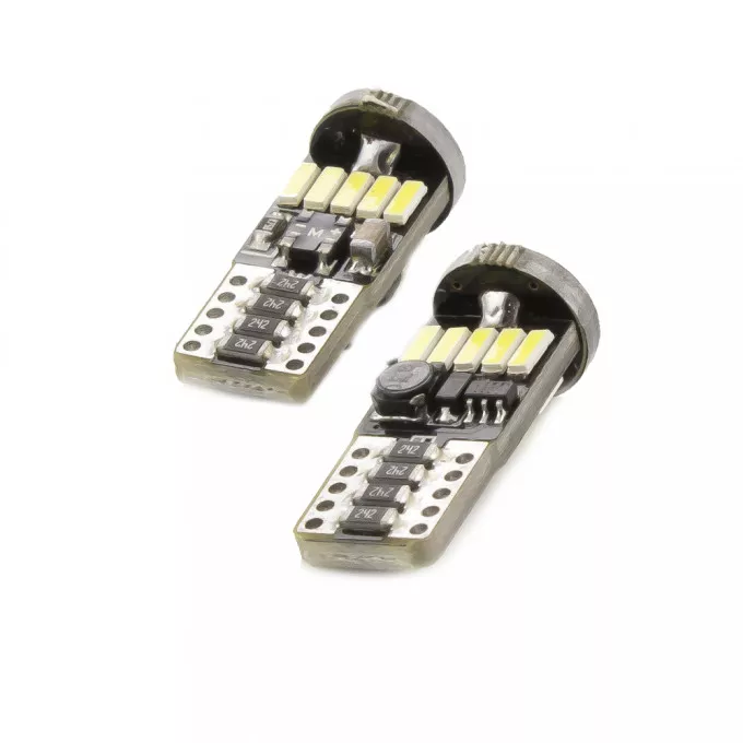 Set becuri LED auto W5W T10 3W 6500K 150lm 12V Carguard pentru interior și portbagaj [1]