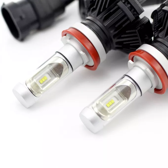 Set becuri LED H11 400lm 6000K 12-24V 2buc Carguard soclu H1 compatibil, garanție 24 luni persoane fizice [3]